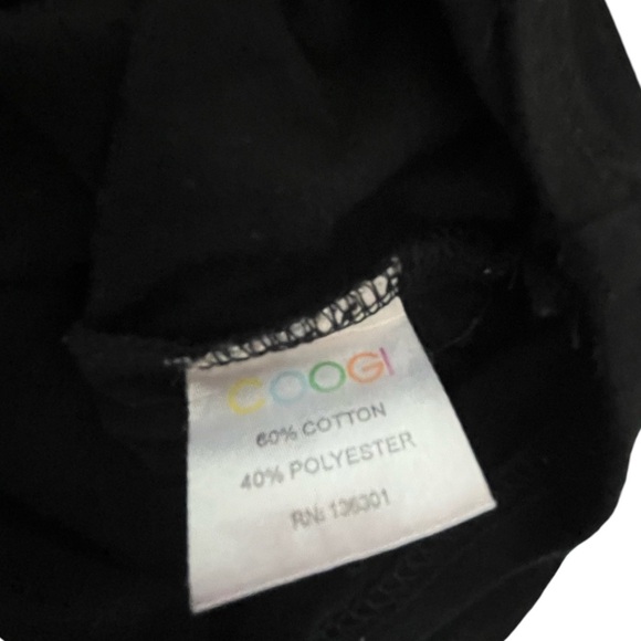 COOGI Women’s Black Tee with Bold White and Orange Print. Size: L. Great Cond. - Picture 7 of 7
